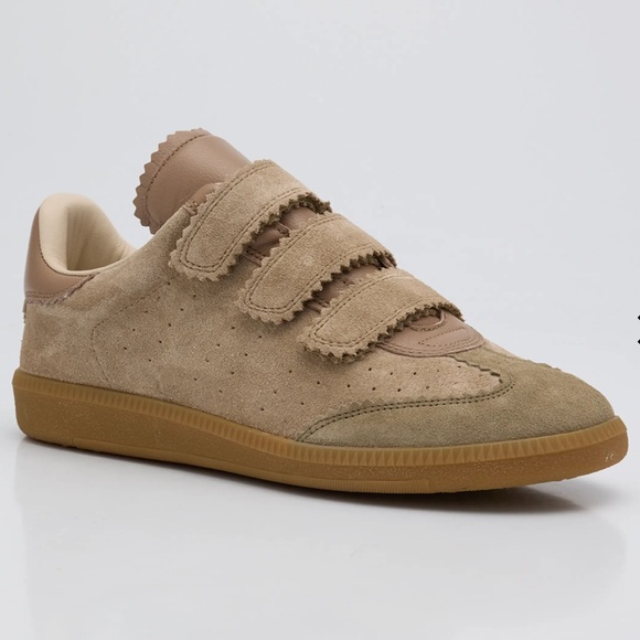 Isabel Marant Beth Mixed Leather Triple-Grip Sneakers - Picture 1 of 15